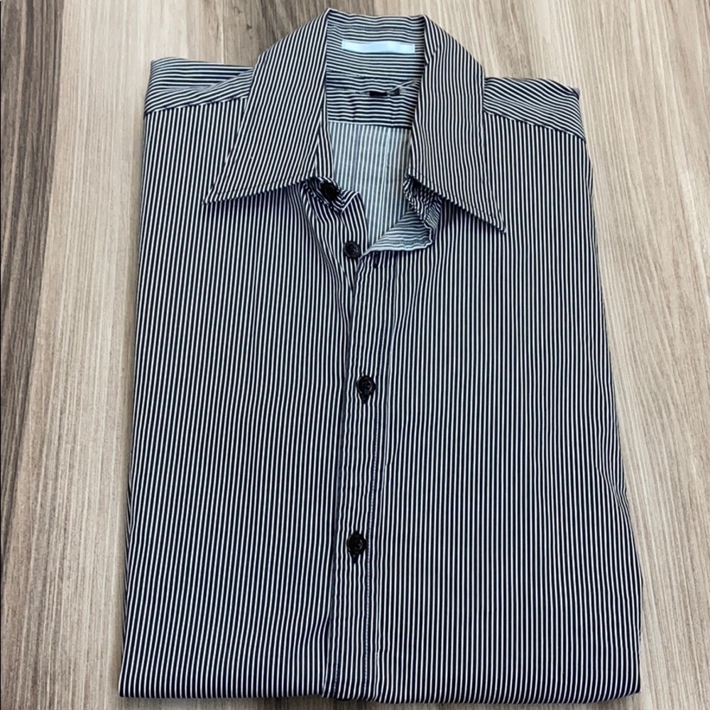💙Paul Smith Grey Striped Button-up Short Sleeve💙